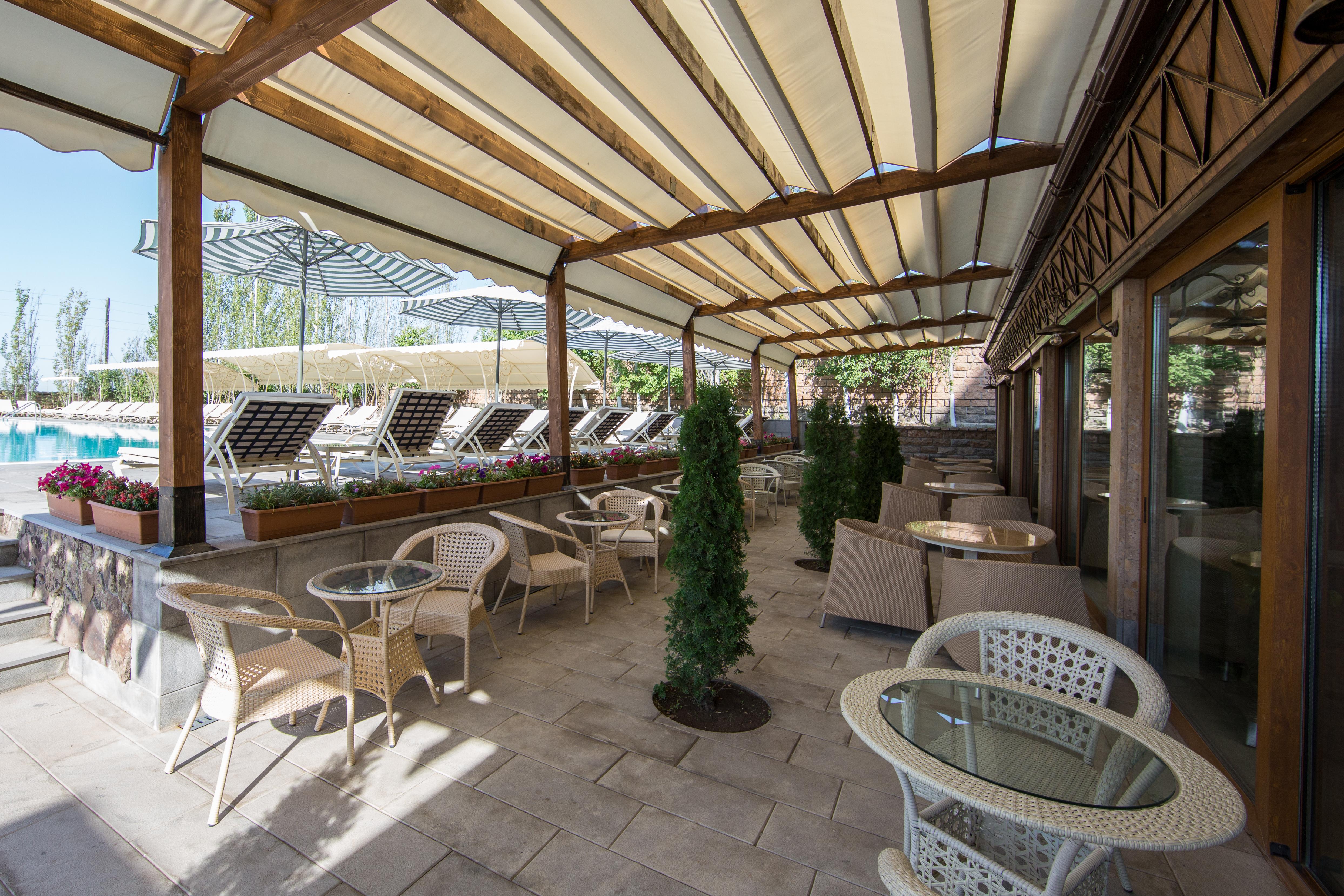 高加索酒店 Kasagh 外观 照片 3D rendering of a patio